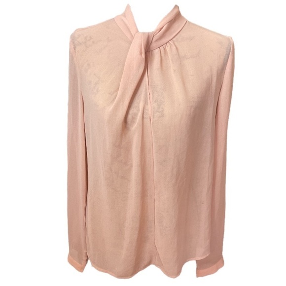 Fab’rik Sheer Blush Pink Blouse - Picture 1 of 7
